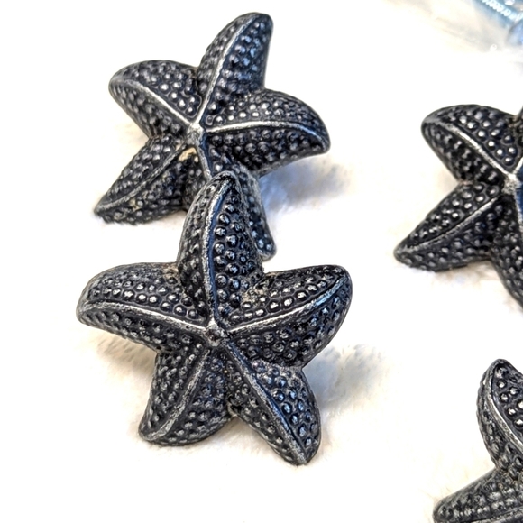 Starfish Pewter Grey Starfish Drawer Pulls - Qty 5 with Hardware - Picture 3 of 6